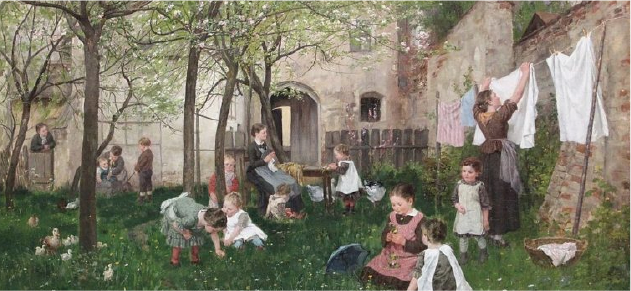 約翰·斯佩爾的畫作《幼稚園》